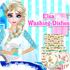 Elsa Washing Dishes המשחק